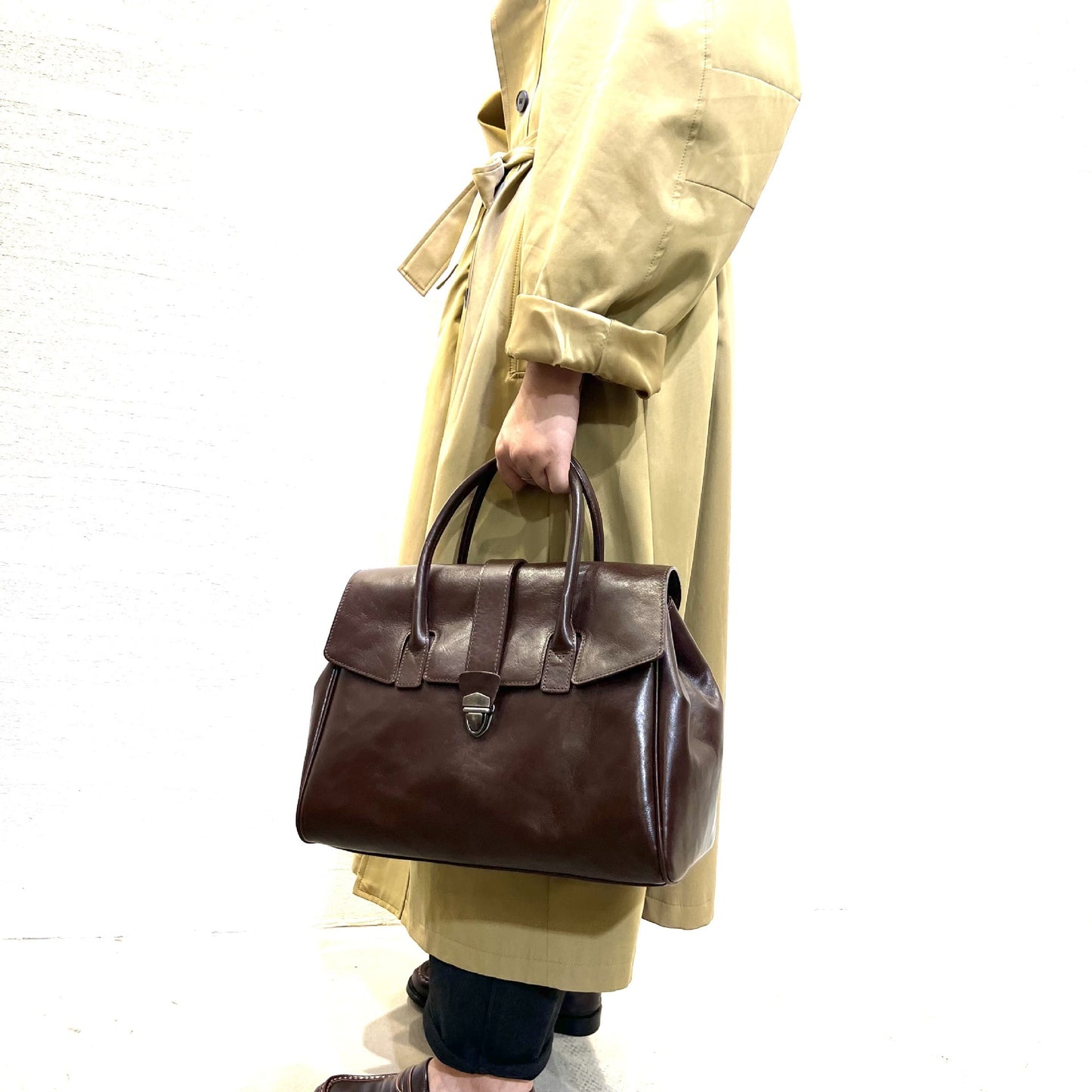 Genuine Leather Bag Vintage Handmade First Layer Vegetable Tanning Leather