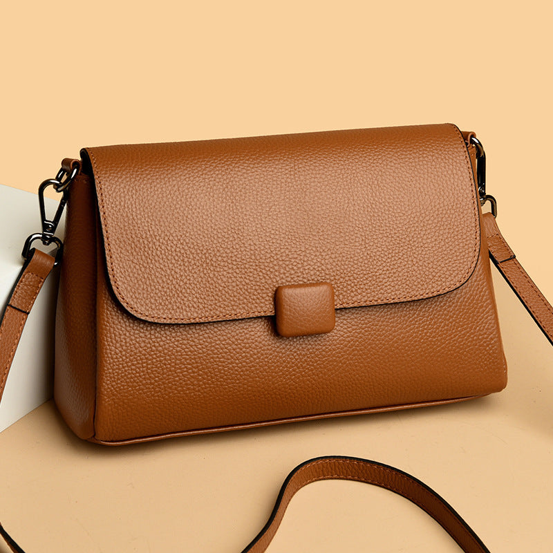 Leather Shoulder Bag Women's Cowhide All-matching