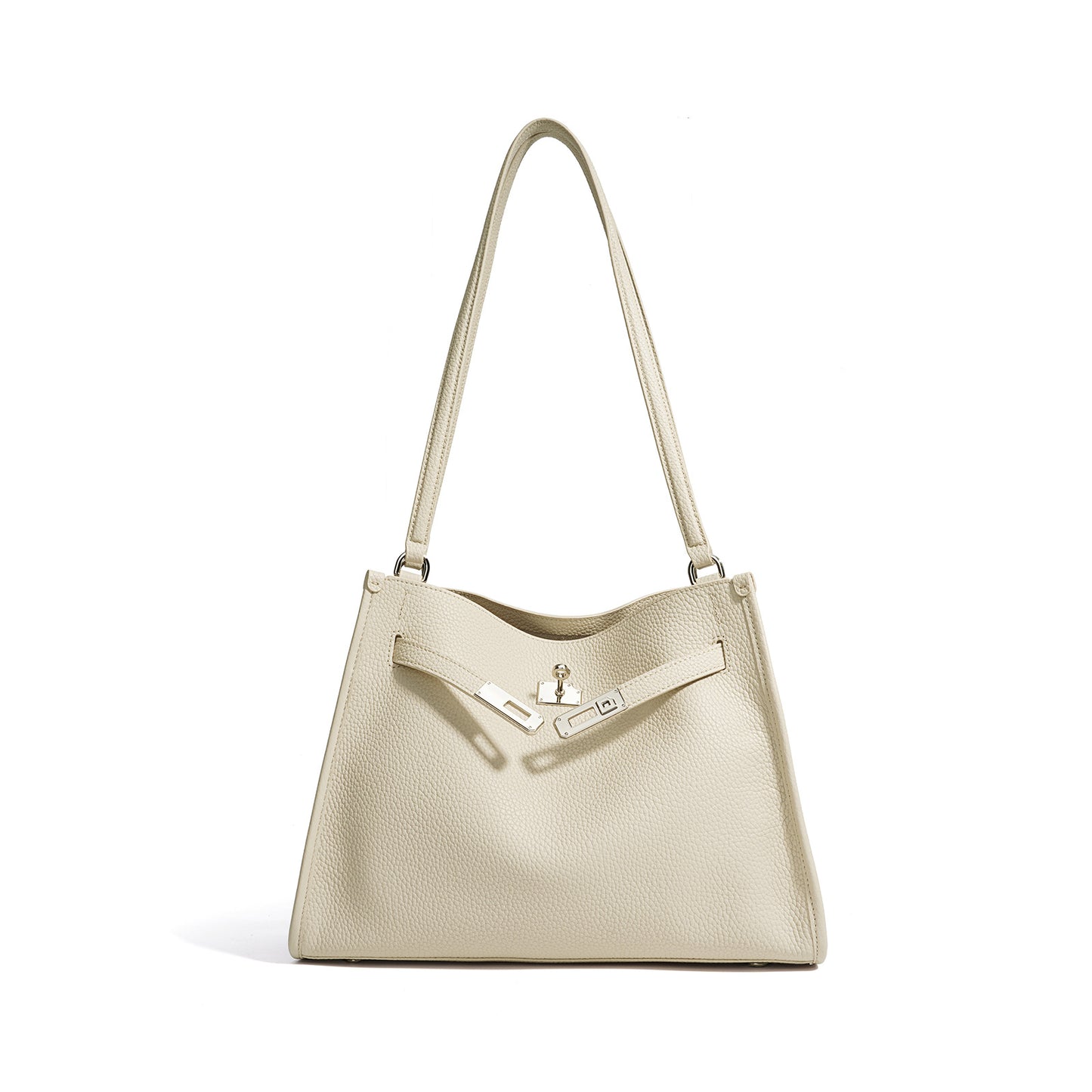 Structured Cowhide Shoulder Tote