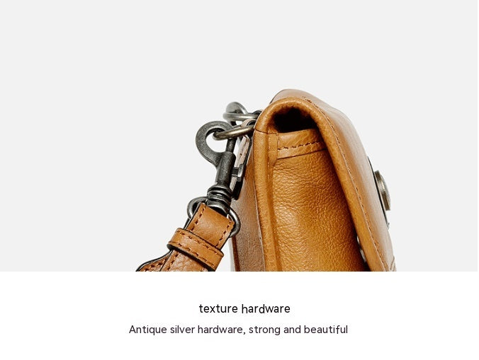 Retro Handmade First Layer Cowhide Crossbody Bag