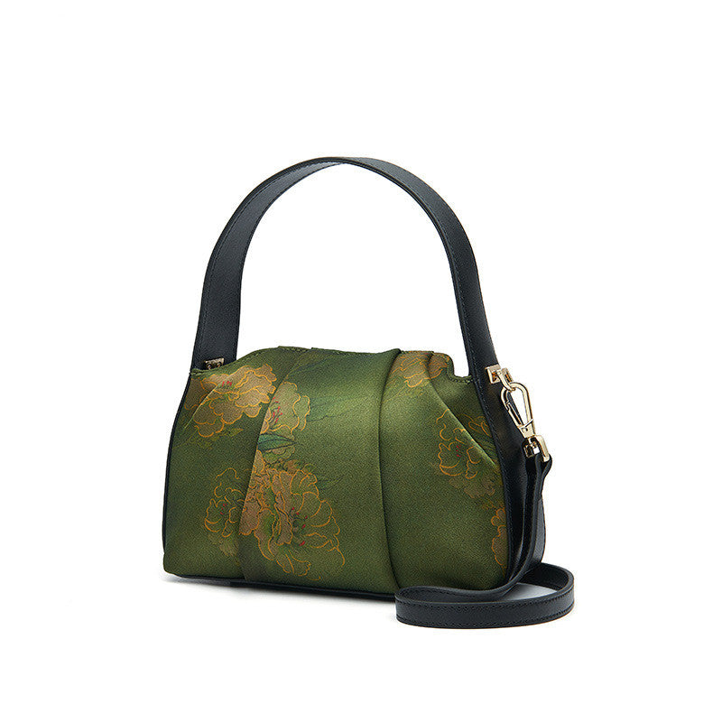 Mulberry Silk & Leather Structured Mini Bag