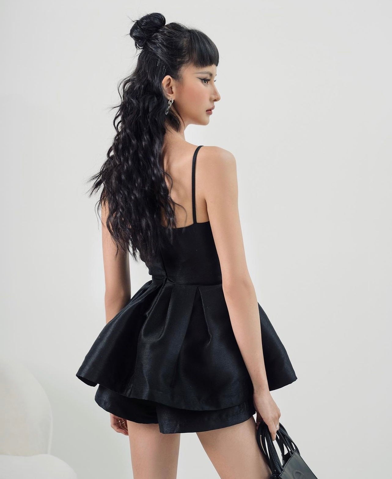 Two-piece Slimming Suspender Top Shorts Suit