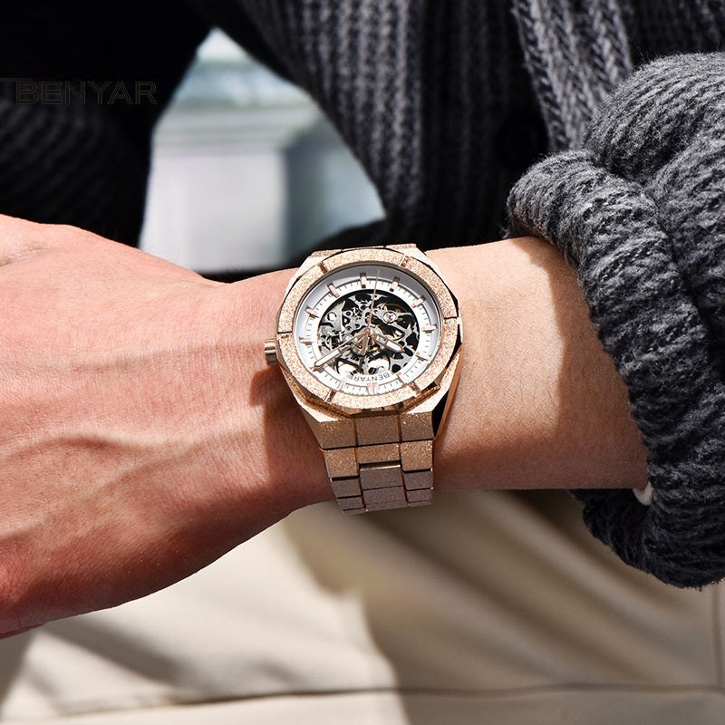 Automatic Mechanical Fashion Waterproof Sports Hollow Watch