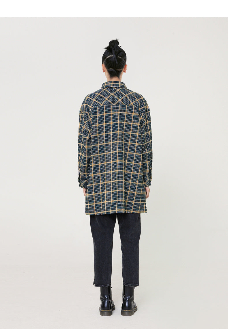 Women's Lapel Printed Designer Mid-length Shirt