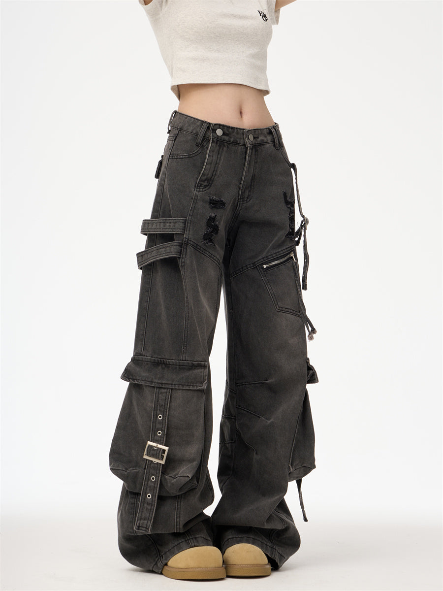 Deconstructing Heavy Industry Washed Cargo Pants