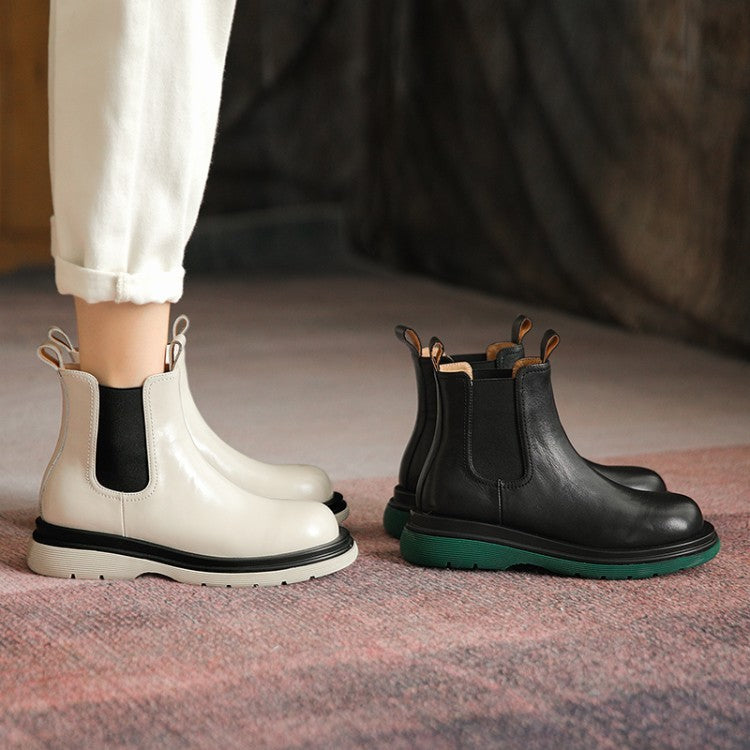 New Thick-soled Martin Boots Elastic Band Low Tube