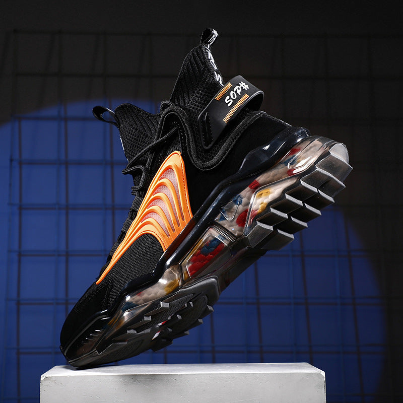 Men's and women's Shoes High Top Shoes Thick Soled Breathable Casual Shoes