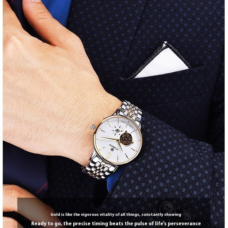 Automatic Mechanical Business Hollow Small Three-needle Waterproof Watch