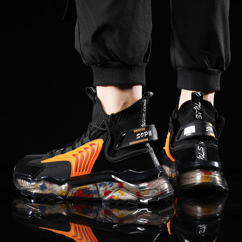 Men's and women's Shoes High Top Shoes Thick Soled Breathable Casual Shoes