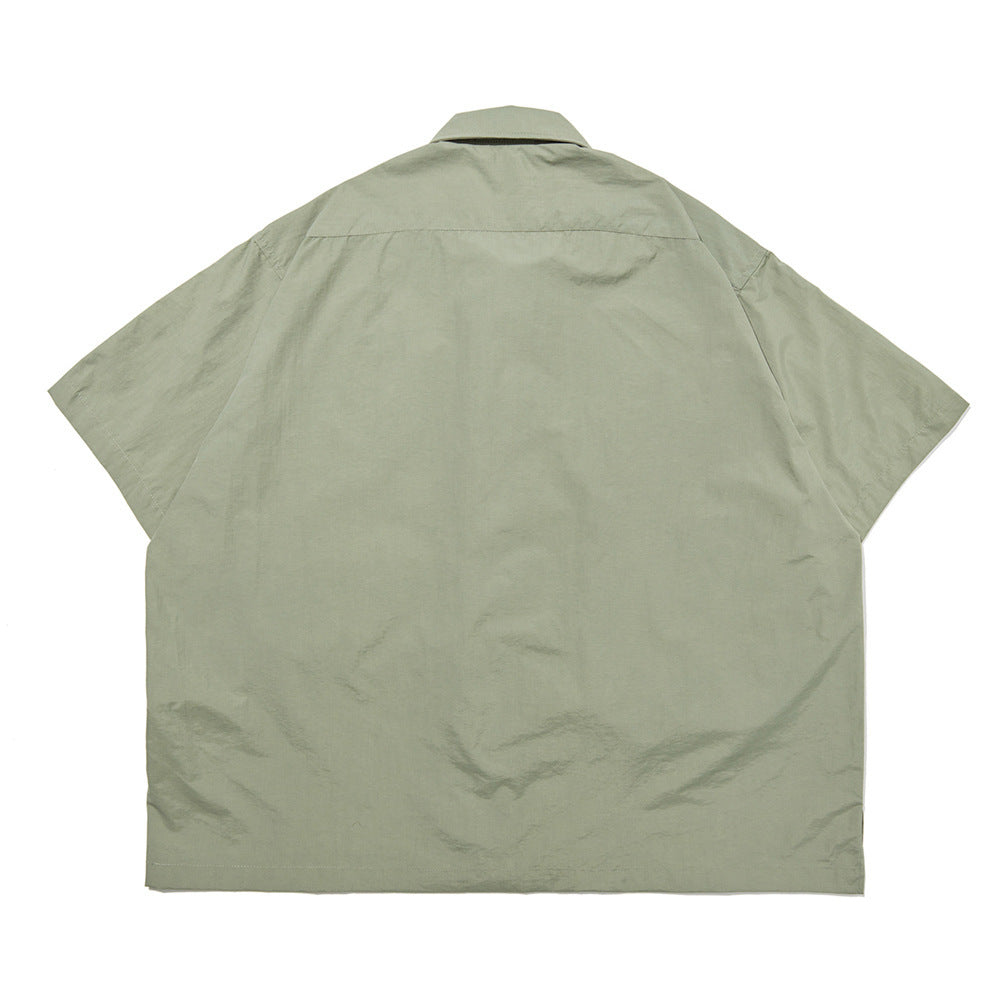 Waterproof Fishing Style Multi-pocket Workwear Short Sleeve Shirt