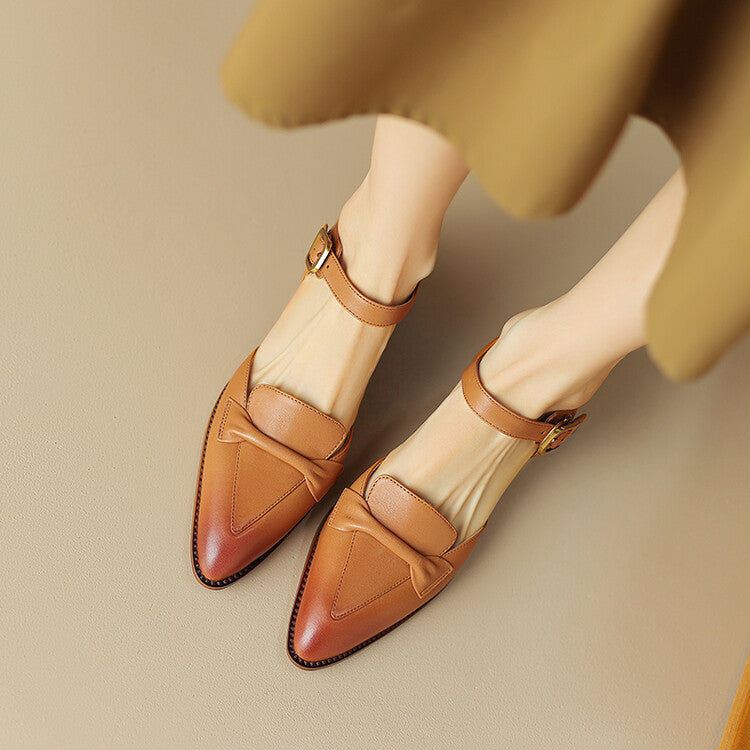 Beige Leather Slingback Loafer — Structured Comfort with Everyday Stability