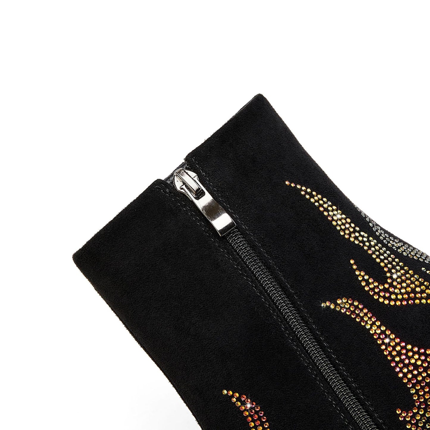 Teeth Profiled Heel Women's High Heel Boots