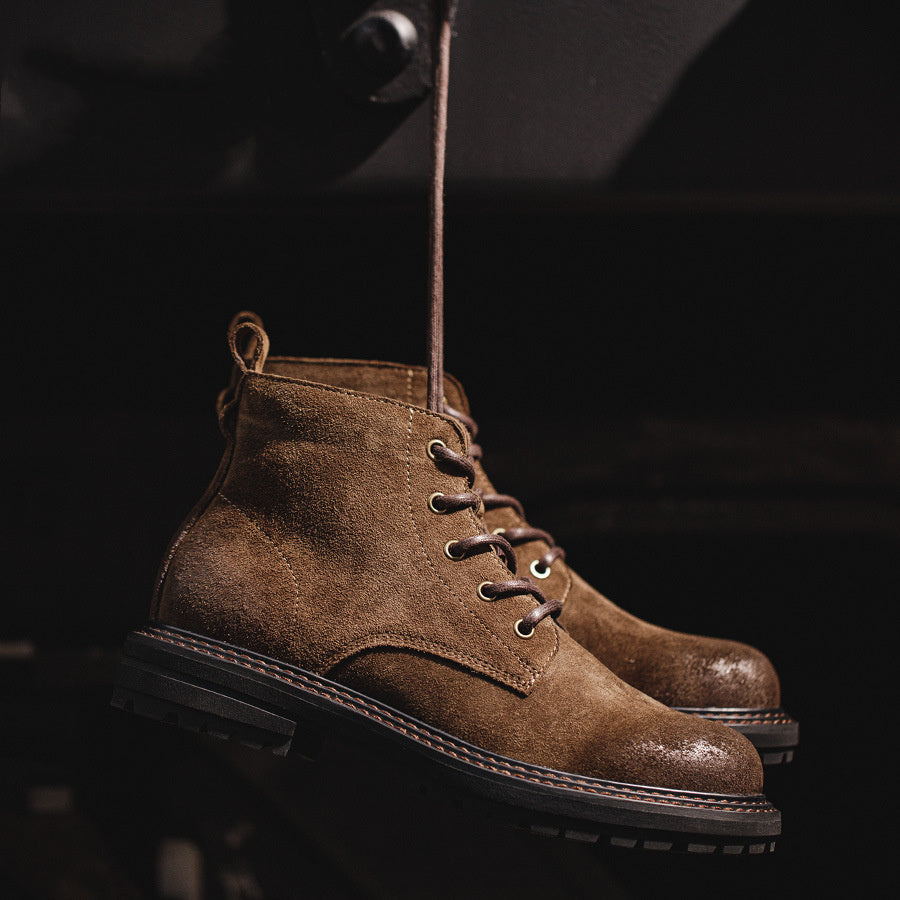 High Top British Martin Boots Casual Trendy Men's Leather Short