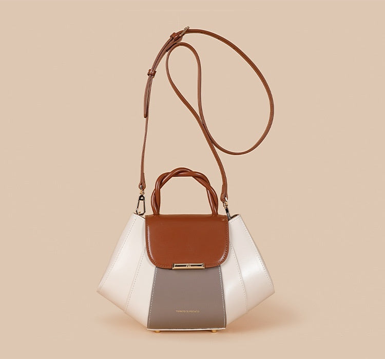 Crossbody Shell Bag Exquisite Contrast Color Women's Fashion All-matching