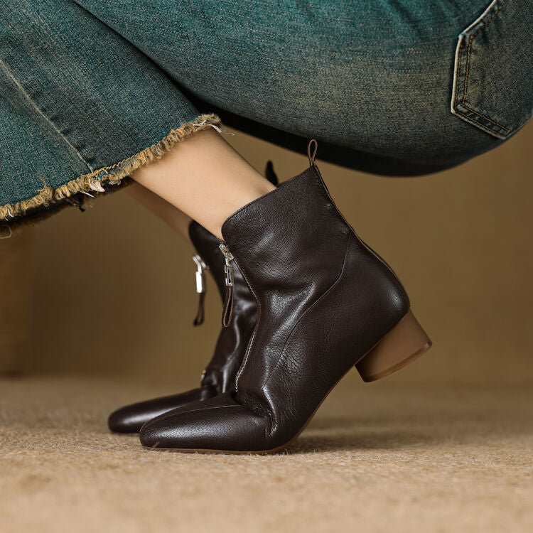 Sheepskin Zip Ankle Boot with Lambswool Lining