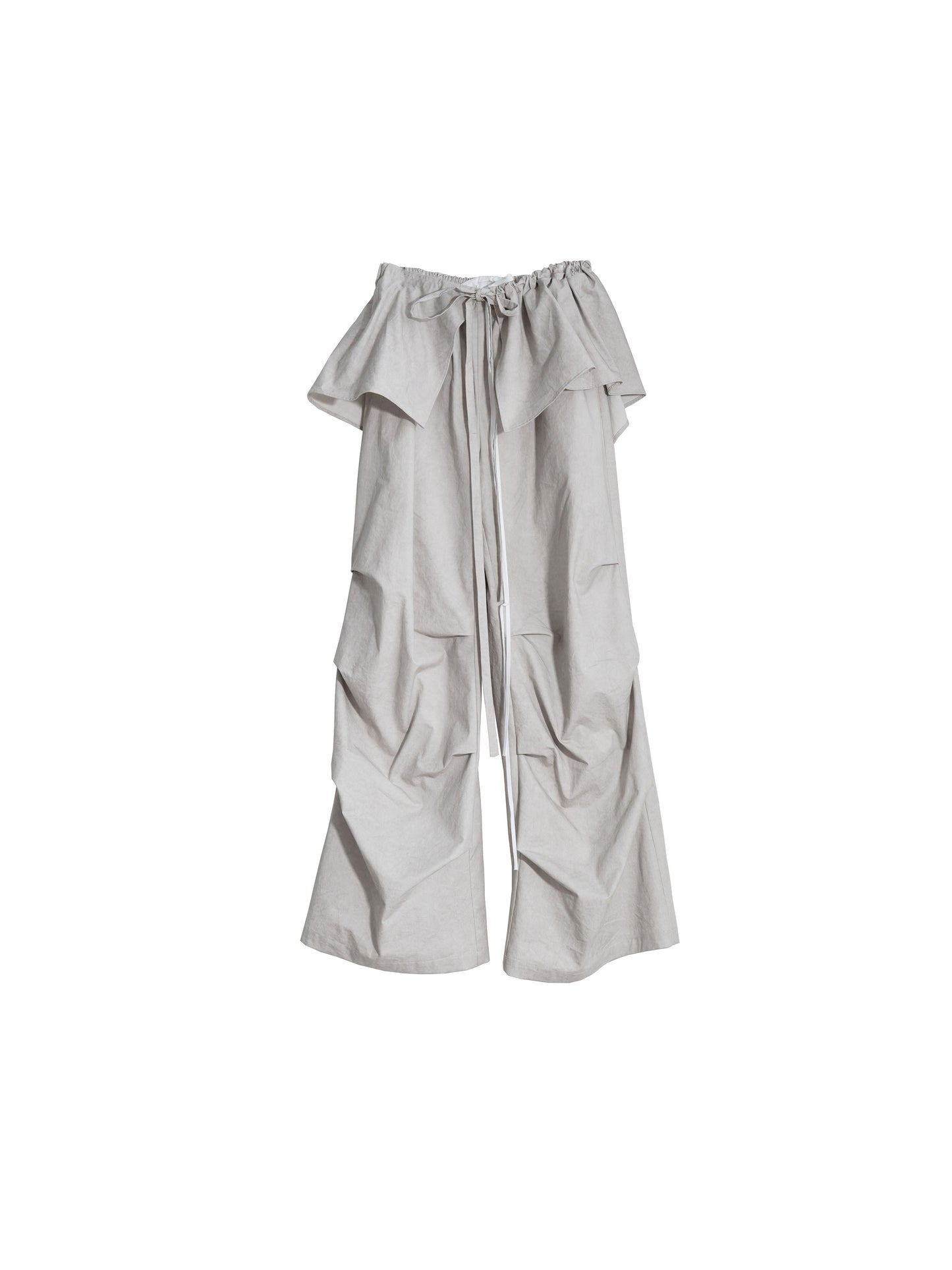 Washed Dirty Dyed Cotton Two-piece Removable Flounced Skirt Swing Casual Pants