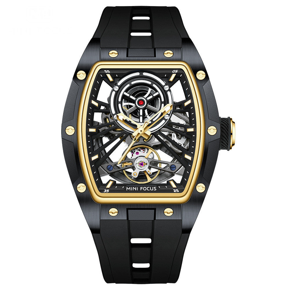 Men's Steel Case Full Hollow Automatic Mechanical Watch