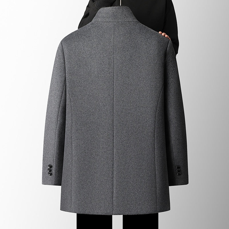 Men's Wool Overcoat Autumn And Winter New Mid-length Thickening Detachable Down Feather Liner