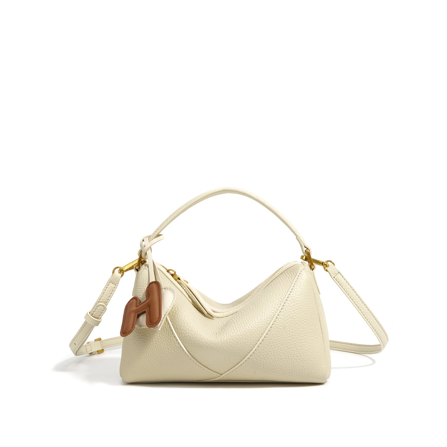 Soft-Structured Leather Shoulder Bag