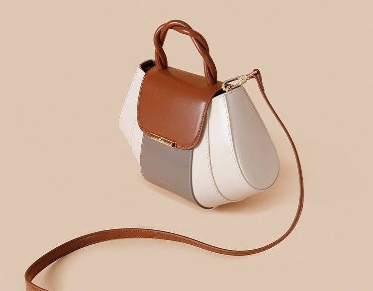 Crossbody Shell Bag Exquisite Contrast Color Women's Fashion All-matching