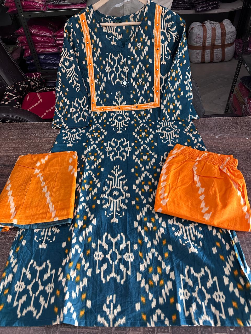 TATVANI Printed Cotton Suit Set