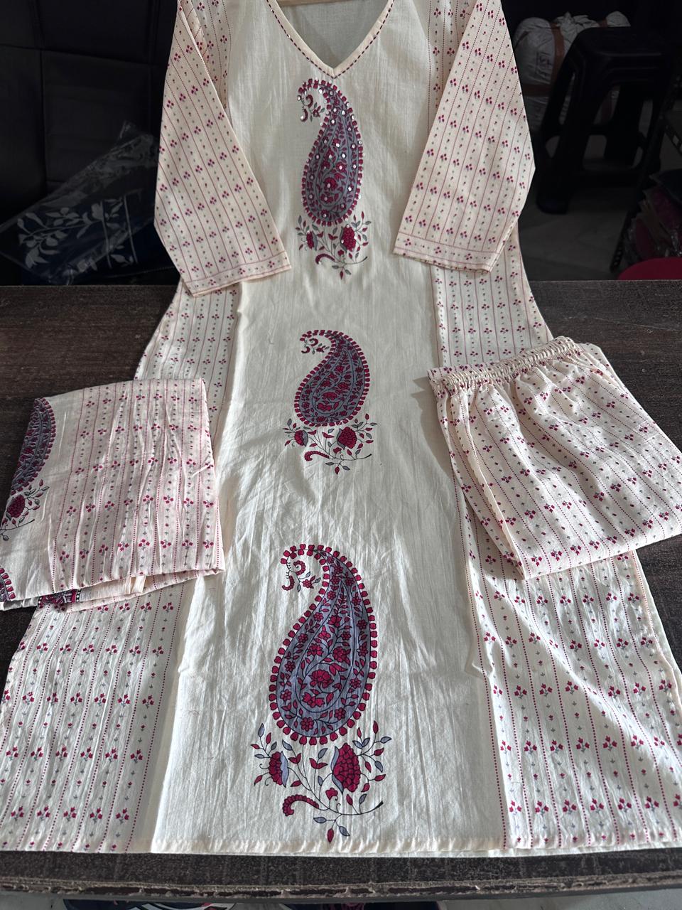 TATVANI Cotton Printed Suit Set with Dupatta