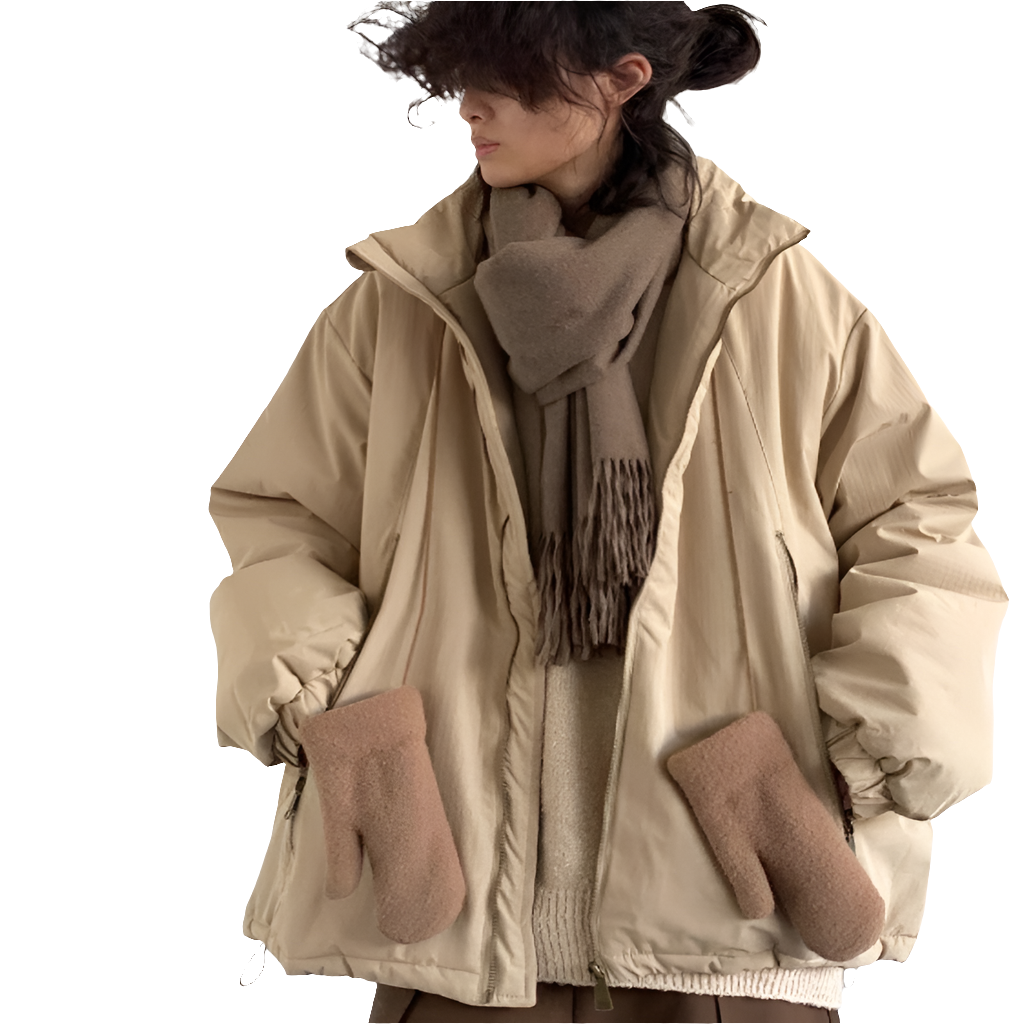 Workwear Cotton Men And Women Loose Zip Cotton Coat Jacket