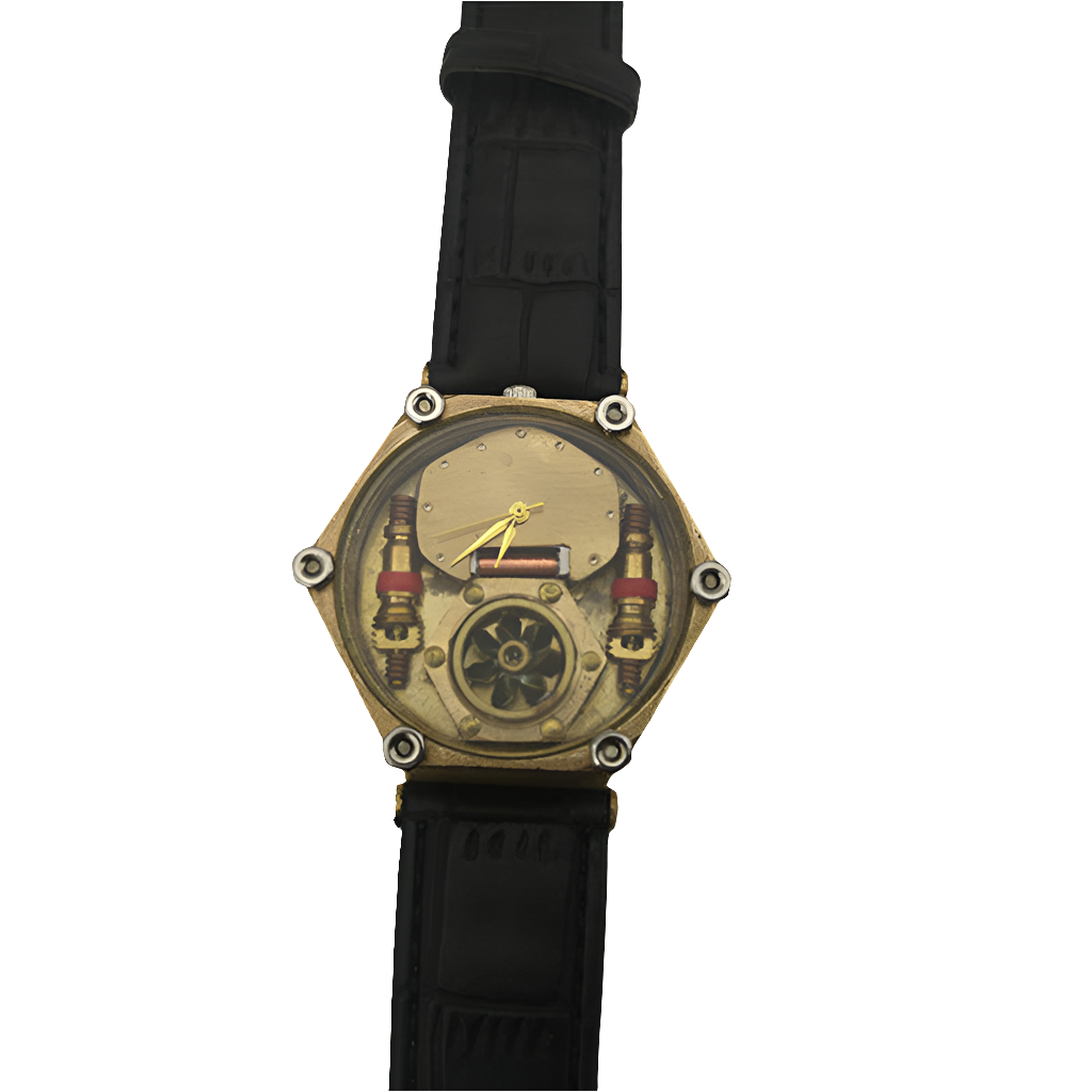 Steampunk Pure Cowhide Belt Copper Watch