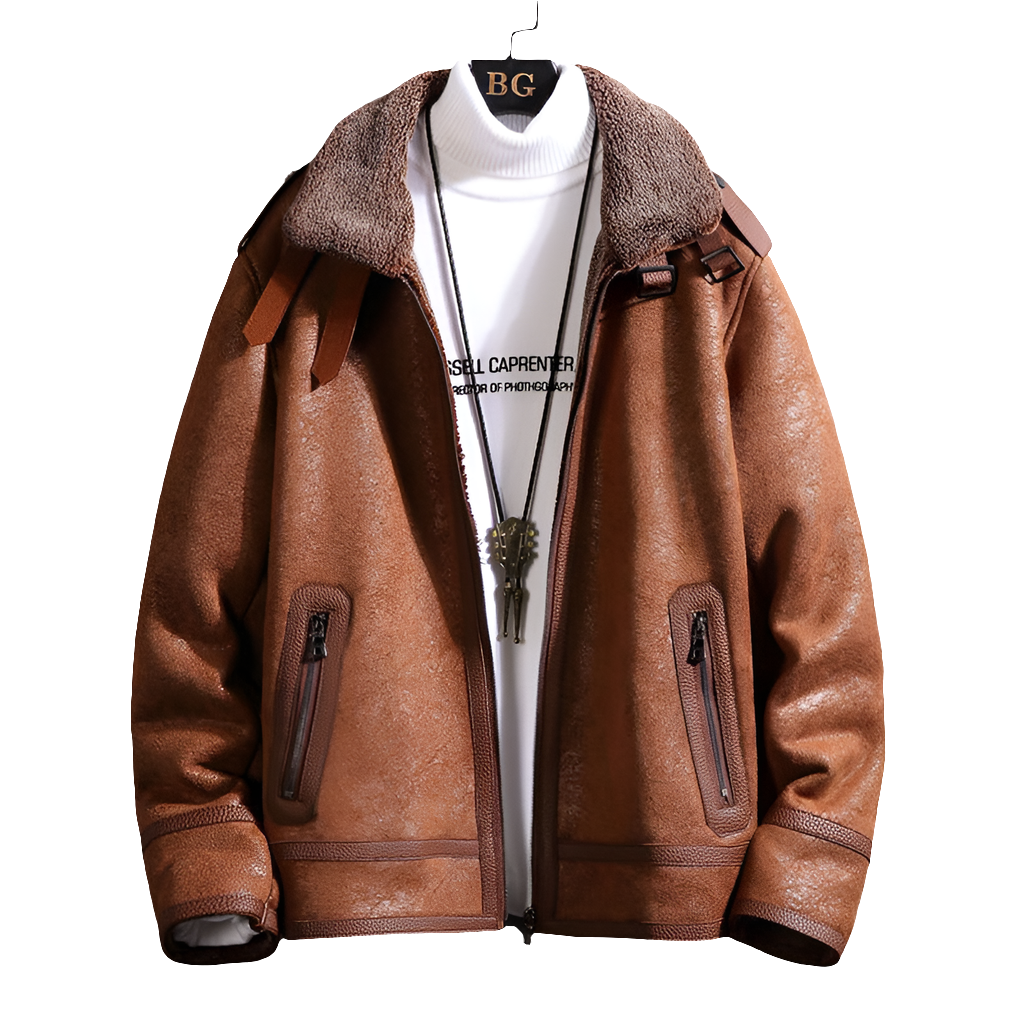 Men's Fashionable Lamb Fur Coat