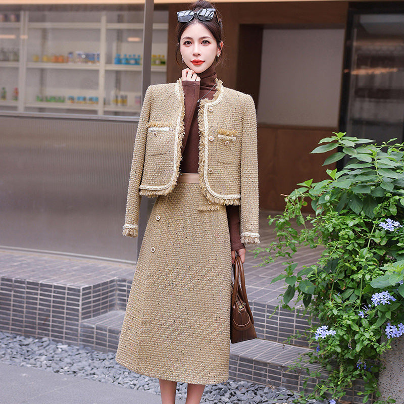 Graceful And Fashionable Small Dignified And Elegant Two-piece Set Dress