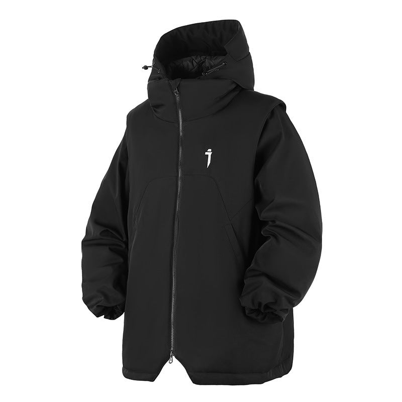 Functional Removable Sleeves Vest Cotton-padded Coat For Men