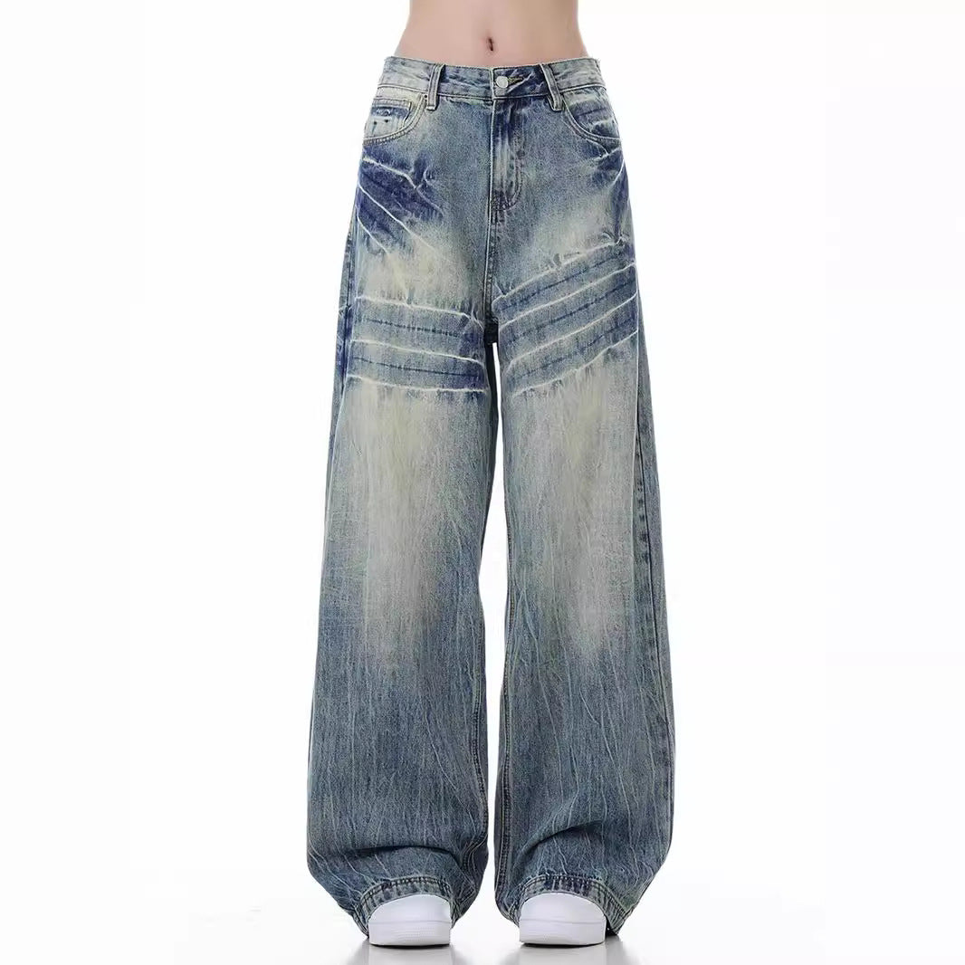 Loose Wide Leg Jeans American High Street