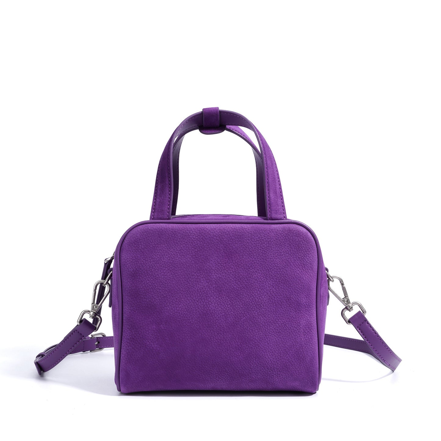 Matte Structure Mini Bag in First-Layer Cowhide —