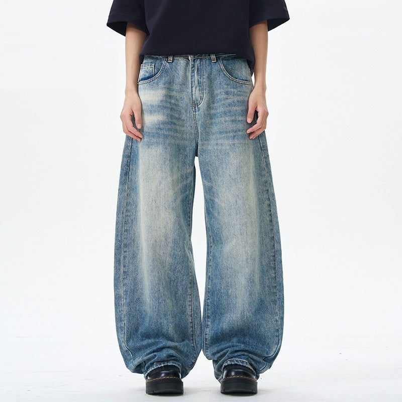 American Machete Jeans Men's Street Retro Washed