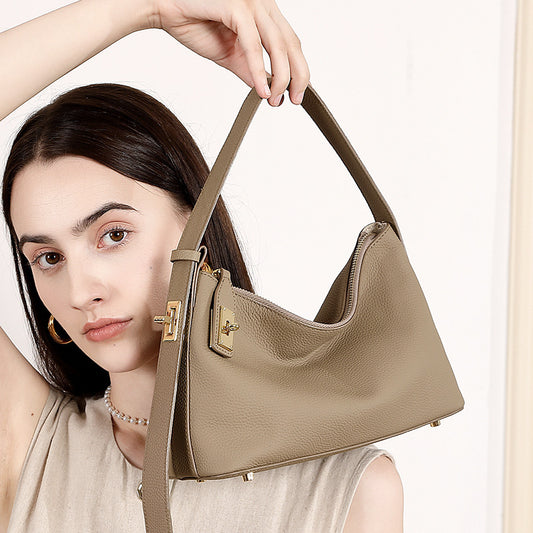 New Genuine Leather Commuter Dumpling Bag Commuter Advanced