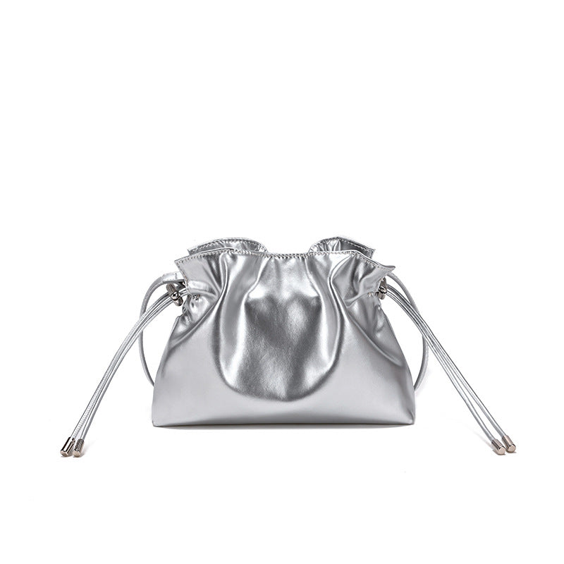Soft-Form Cowhide Drawstring Crossbody