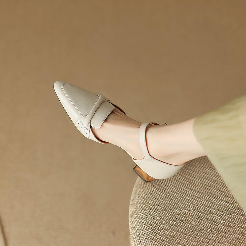Soft Form Block Heel – Sheepskin & Pigskin