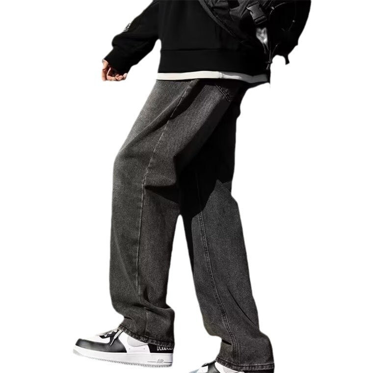 Men's Spring American Smoky Black Jeans