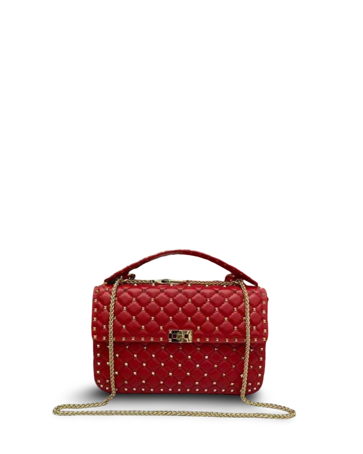 Women's Fashion Sheepskin Diamond Studded Small Square Bag