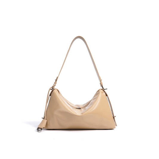 Soft-Form Shoulder Bag in First-Layer Cowhide —