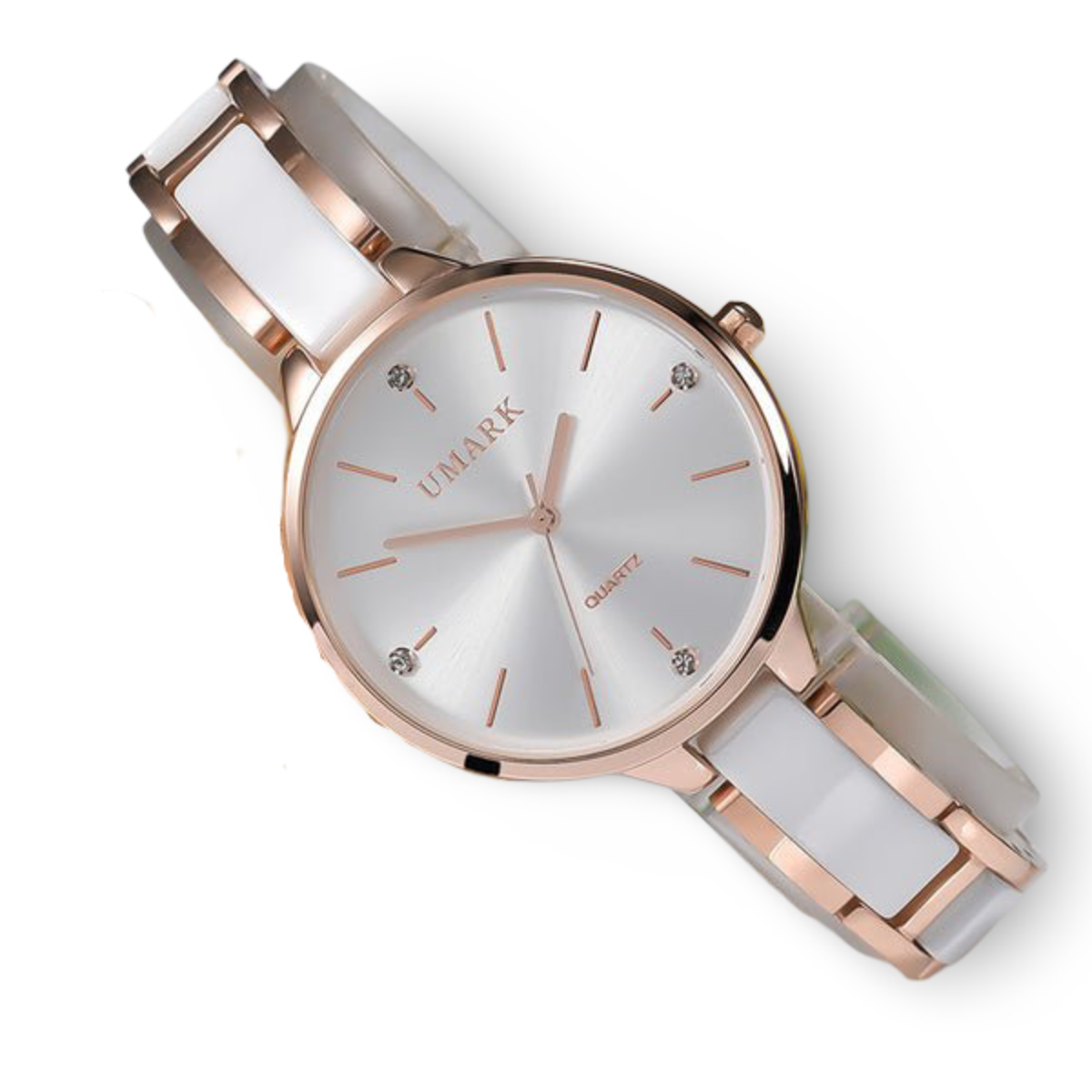 Ladies Ceramic Diamonds Waterproof Quartz Watch