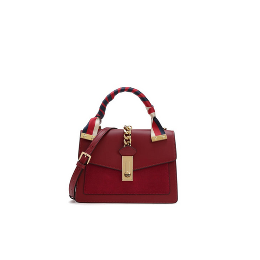 First-Layer Cowhide Structured Top-Handle Bag