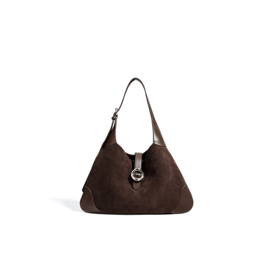 Structured Suede Cowhide with Metal Closure