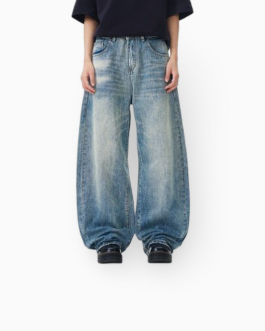 American Machete Jeans Men's Street Retro Washed
