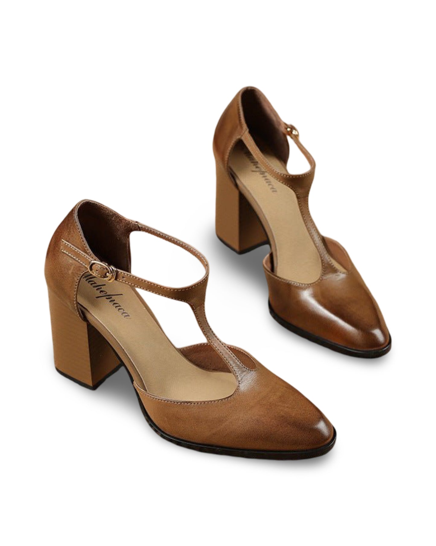 Baotou Hollow Women's Shoes Retro Pointed Mary Jane Shoes