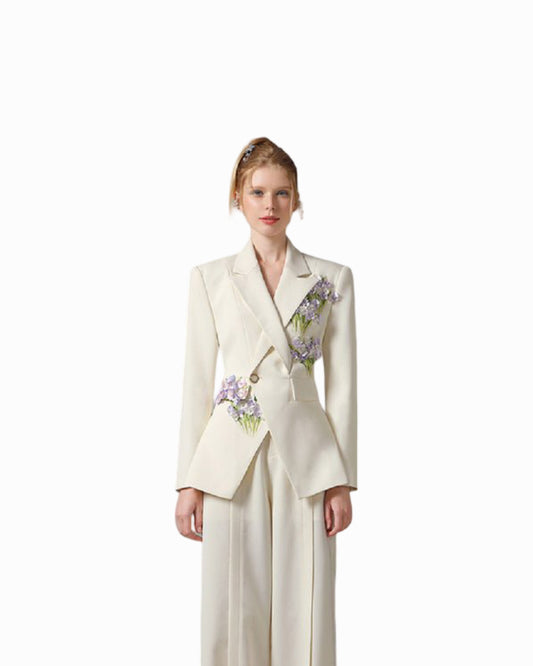 Women's New Three-dimensional Flower Casual Suit