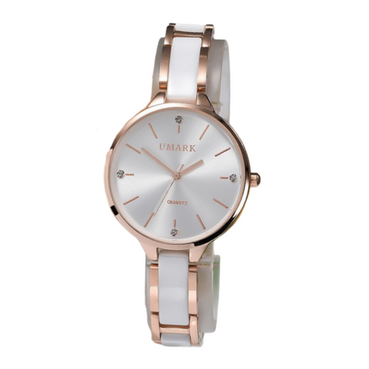 Ladies Ceramic Diamonds Waterproof Quartz Watch
