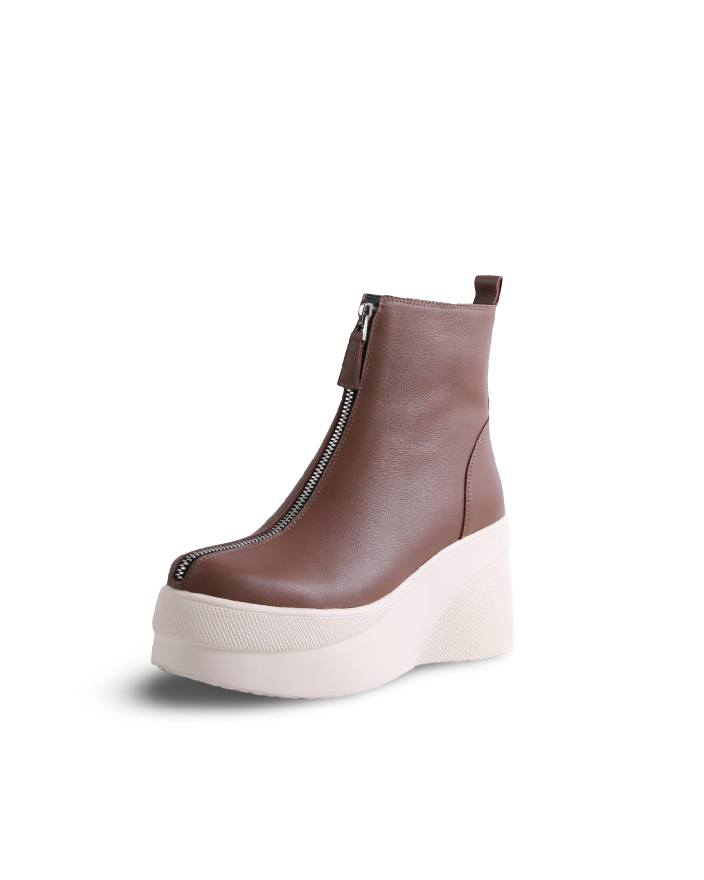 Short Boots Leather All-match Wedge Heel