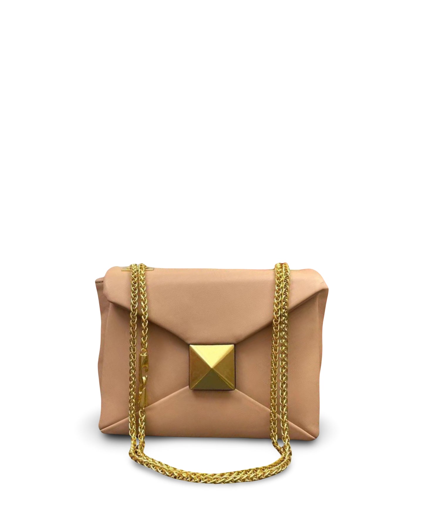 Women's Fashion All-match Retro Brass Large Rivet Chain Bag