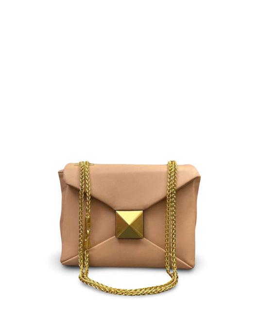 Women's Fashion All-match Retro Brass Large Rivet Chain Bag